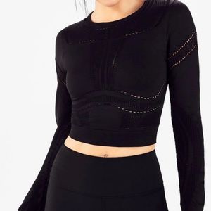 Jaymee Mesh Long-Sleeve Top